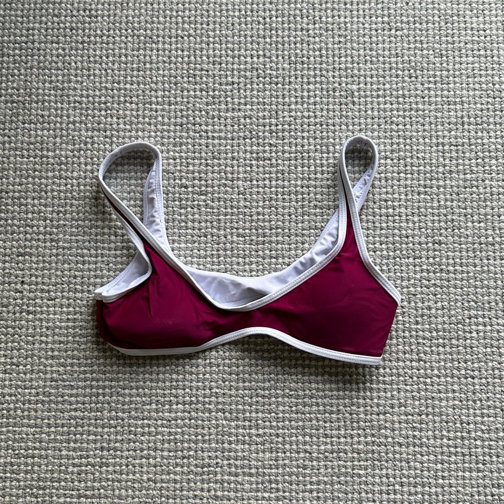Burgundy Bikini Top